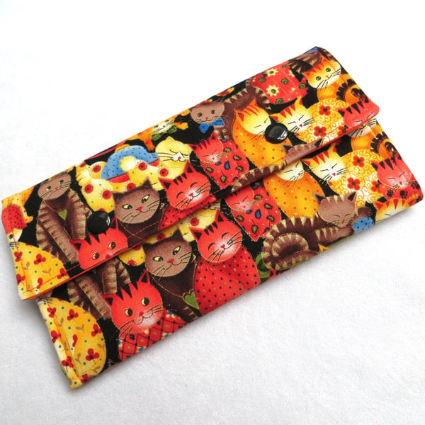 Busy Cats Fabric Purse