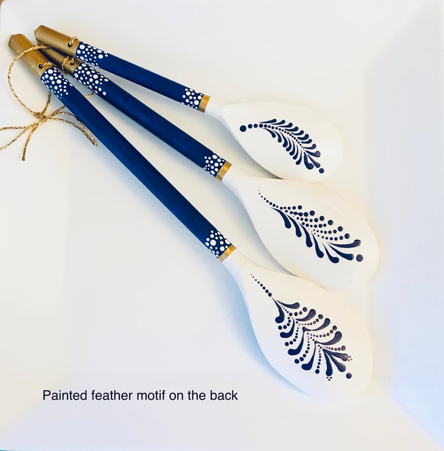 Painted “Feather Spoons”