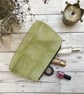Hand Printed Linen Zipped Cosmetic Bag - Image 2