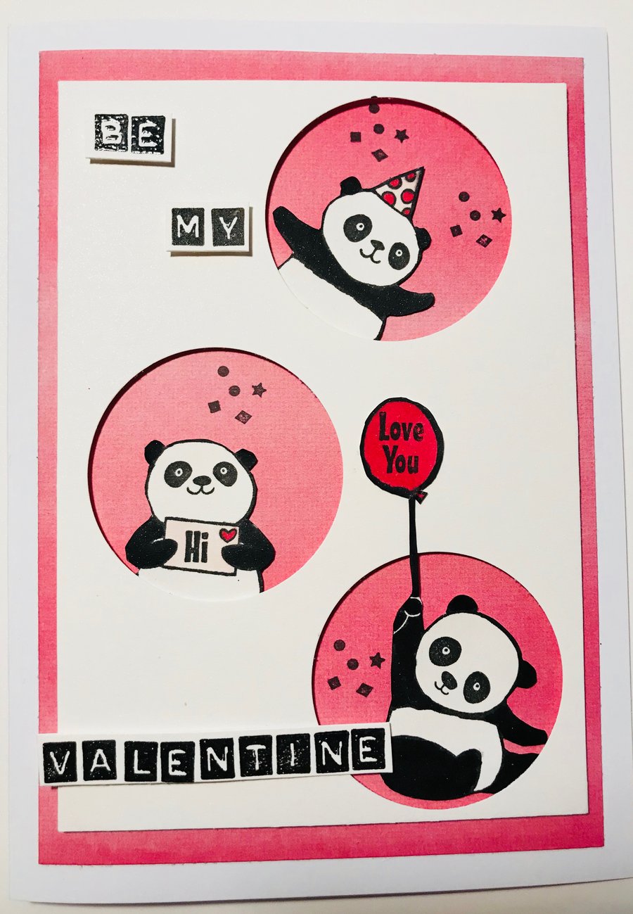Valentine "Be Mine" ft. Party Pandas Card