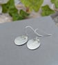 Sterling Silver Leafy Vine Oval Disc Earrings - JBJ1116 - Image 1