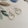 Silver hoop earrings, Polo earrings