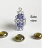 Handbag Charm, Purple & Clear Crystal Star with a Chainmaille Chain and Keyring - Image 4