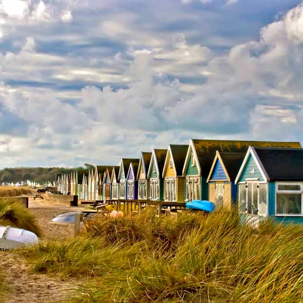 Beach Huts Hengistbury Head Dorset Coast Photograph Print