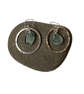 Silver Sea Glass Hoop Earrings - Image 6