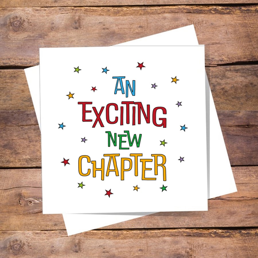 New Chapter Card. Off to Uni, New Beginnings, Off Travelling card. Free delivery
