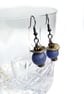 Blue beaded earrings - Image 5
