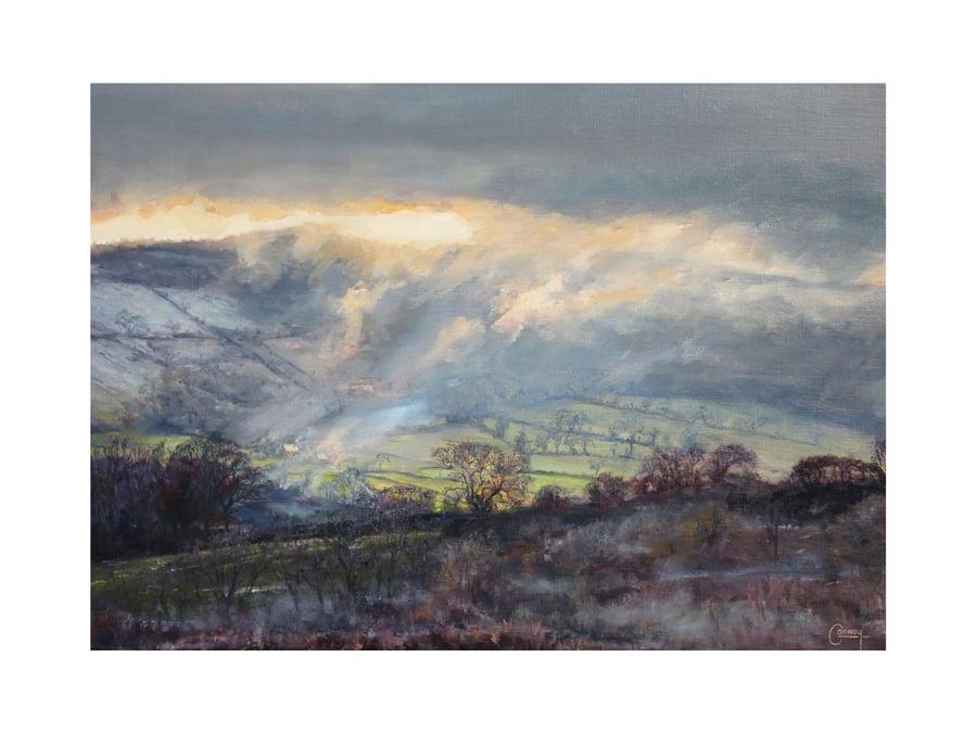 Welsh Landscape Greetings Card- Atmospheric Countryside Art- Special Memories