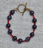 Blue Goldstone and Red Crystal Bracelet - Image 3