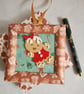 Dancing Gingerbread Girl in Frame Christmas Card with hanging loop - Image 4