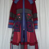 Clearance Sale. Upcycled Coat with Shawl Collar Pockets and Waist Ties.