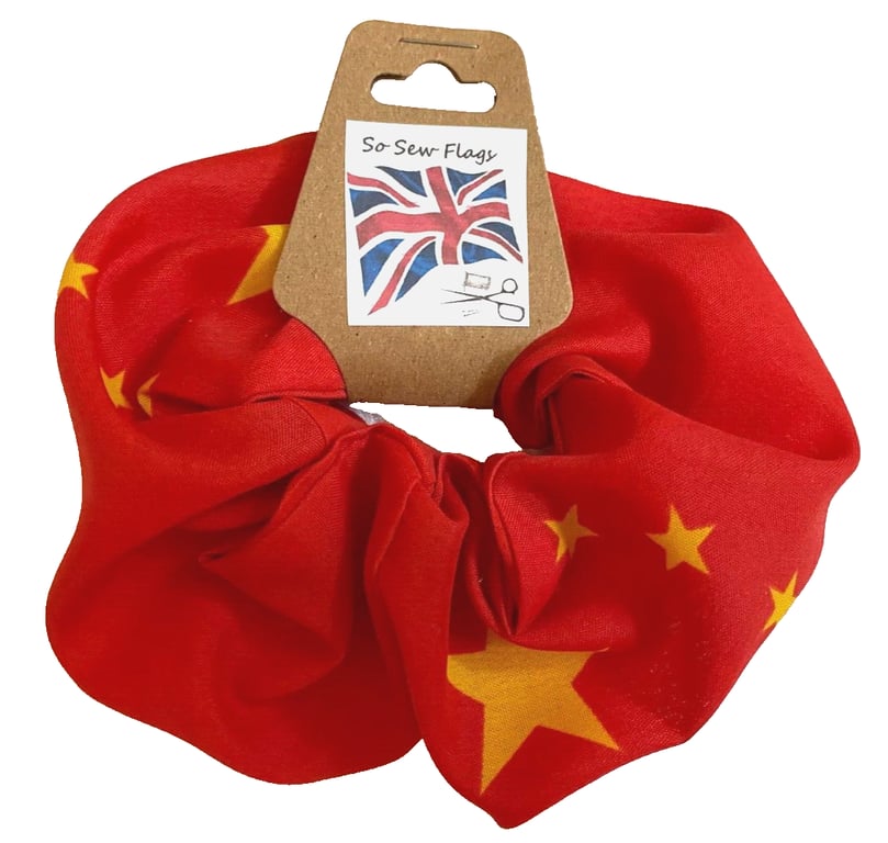 China Chinese Flag Hair Scrunchie Scrunchies Accessory band Elastic