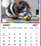2027 Calendar Rats A4 Size Wall Hanging  - Image 3