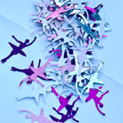 5 grams of hand punched pink and silver ballerinas