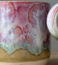 Handmade ceramic mug, pink stoneware cup, 300ml mug - Image 8