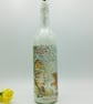 Decoupage bottle light, Robin and Squirrel, winter scene - Image 8