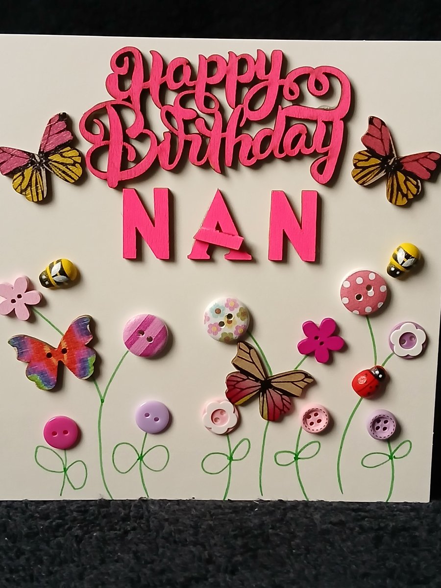 Nan birthday card 