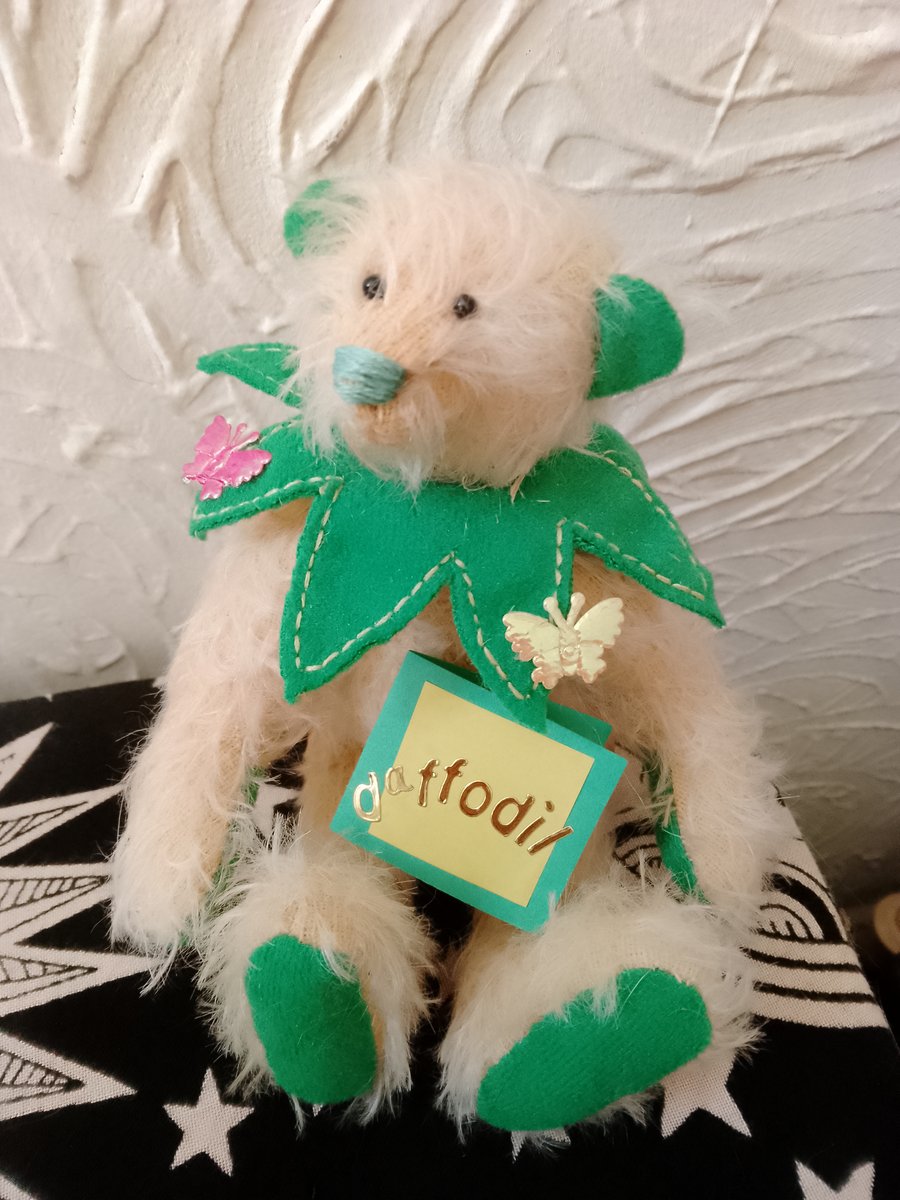 'Daffodil' Yellow Mohair Miniature Bear