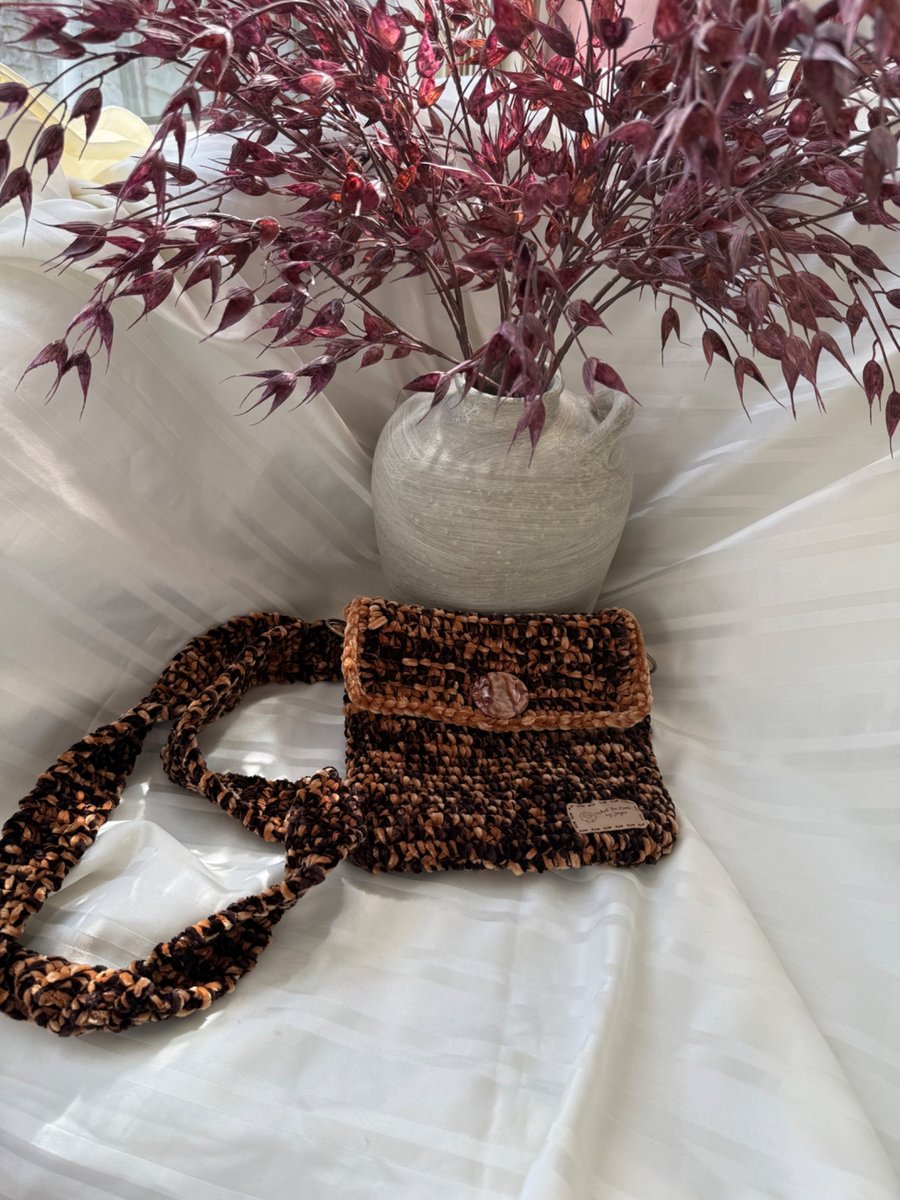 Hand Crocheted crossbody bag 