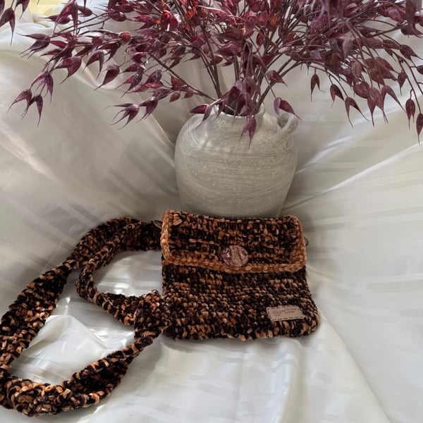 Hand Crocheted crossbody bag 