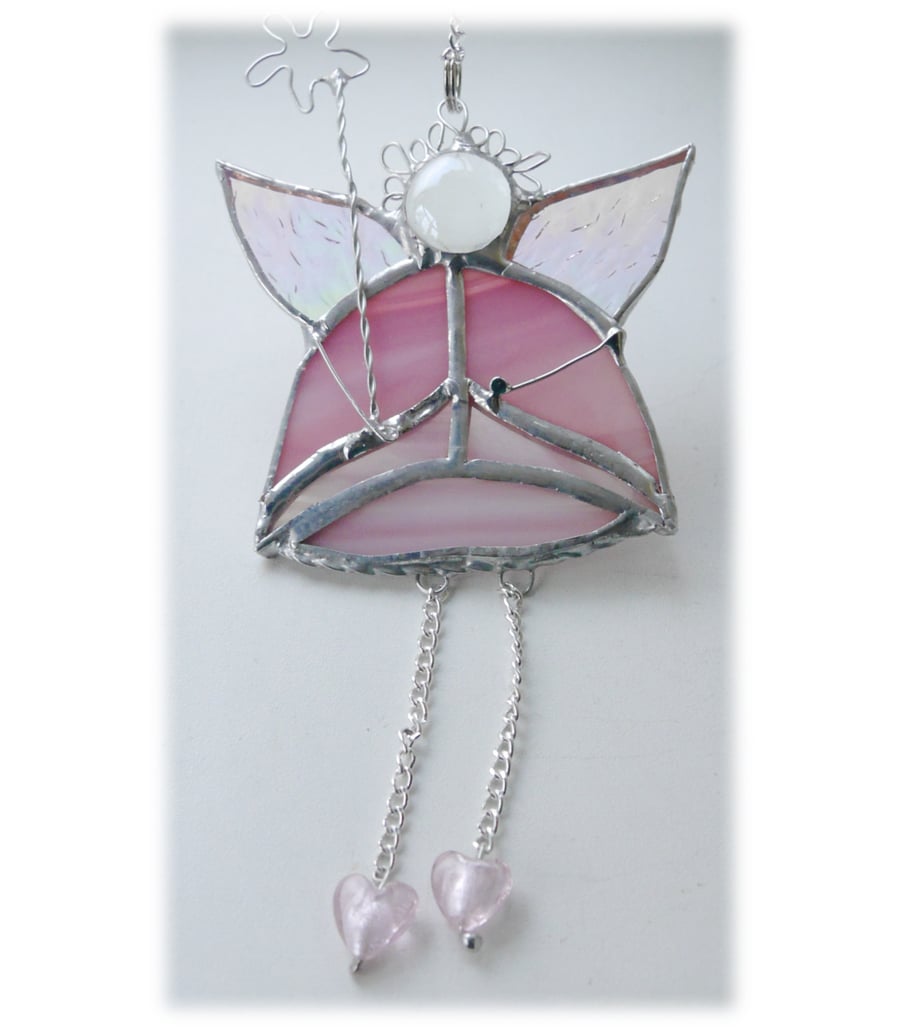 Fairy Godmother Stained Glass Suncatcher Pink 007
