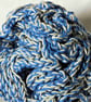 Crocheted shower scrunchie - blue or coral available - Image 5
