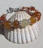 Orange Carnelian Agate Gemstone Chakra Bracelet "Citrus Burst" - Image 2