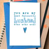 Funny Favourite Husband Ever Card