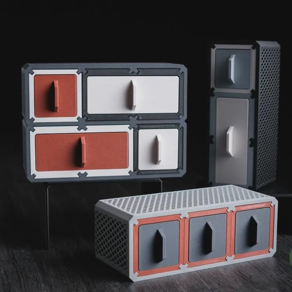 Modular Magnetic Drawer Organizer Stackable Desk Shelf Storage System