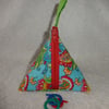  Stitch Marker Holder. Mini Pyramid Purse. Sewing Notions Holder. Flowers onBlue