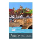 Arundel West Sussex travel poster print by Susie West