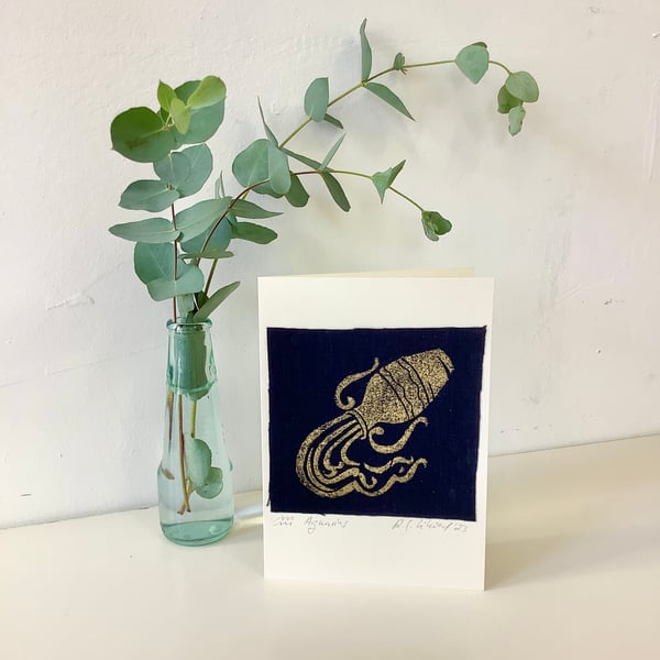 Zodiac Aquarius greeting card 