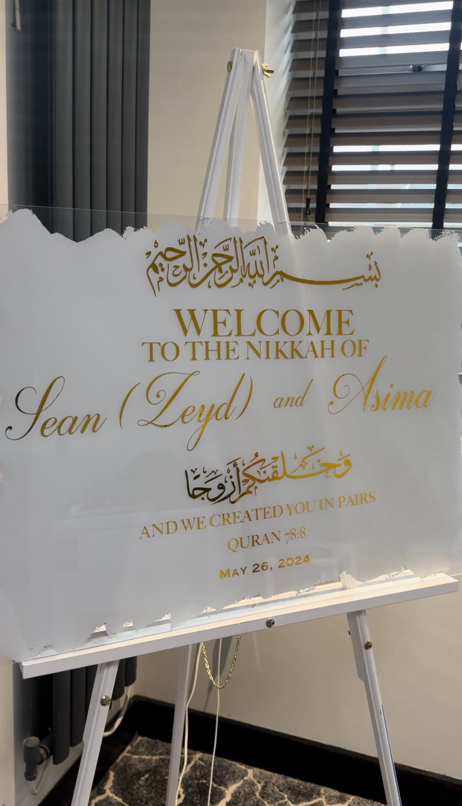 A1 PERSONALISED WEDDING SIGN