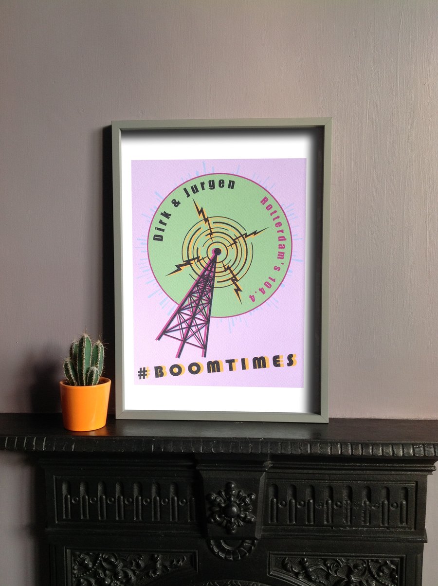 Shaun Keaveny Cart Wall Inspired Unframed A4 Digital Print 'Boomtimes' 