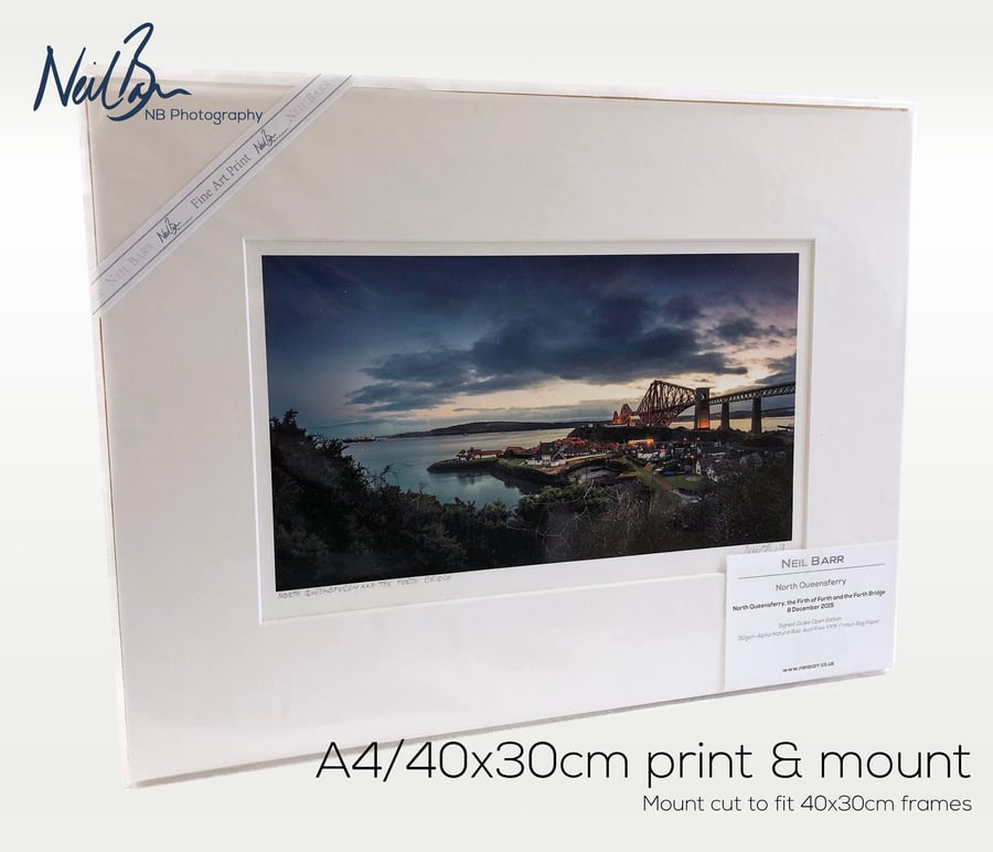 The Forth Bridge & North Queensferry Scotland - A4 (40x30cm) Unframed Print