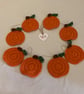 Handmade crochet pumpkin bunting 