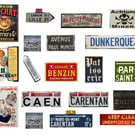 x2 WW2 France 1944-45 7.5cm x 9cm - Glossy stickers