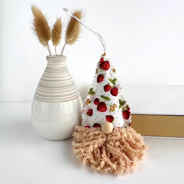 Strawberries Gnome Hanging Decoration