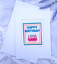 Colorful Embroidered Happy Birthday Card, Unique Textile Greeting Card - Image 9