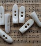 40mm & 45mm Cream Polyester Horn Toggle Buttons x 4 Toggles