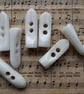 40mm & 45mm Cream Polyester Horn Toggle Buttons x 4 Toggles - Image 1