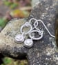 Silver star drop earrings