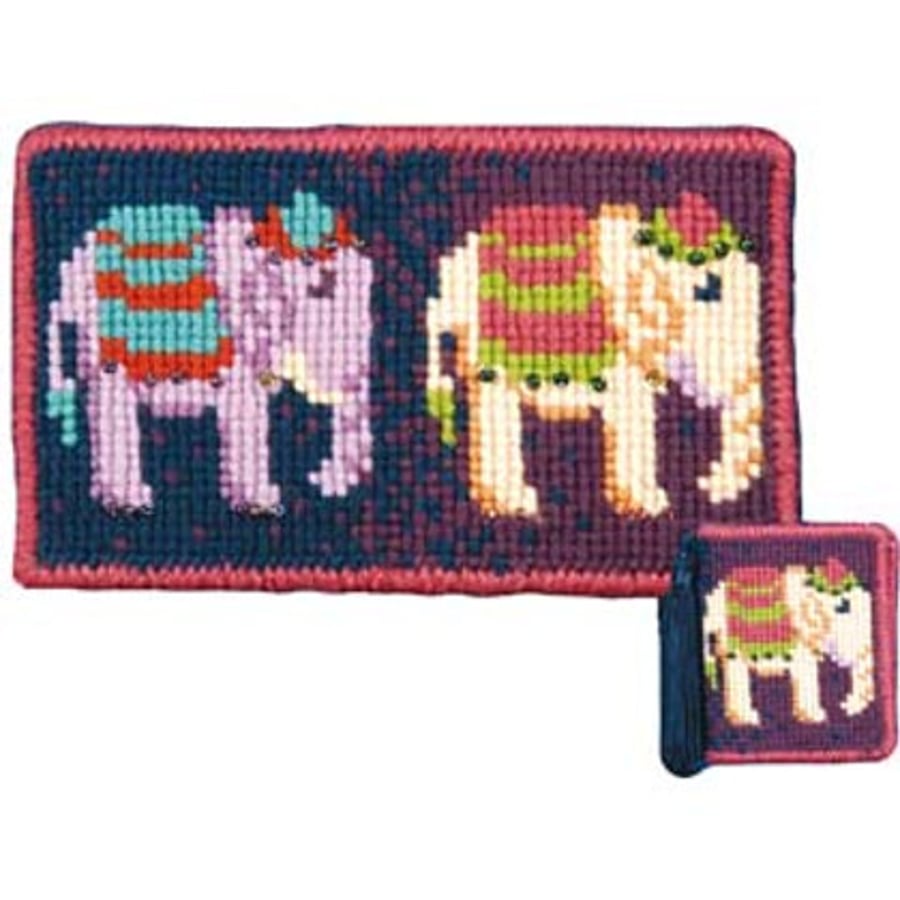 Elephant Trail Needle-case Kit,  Counted Cross-stitch,  Shop Early,  10%discount