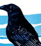 Sentinel Crow fine art lino print - Image 2