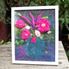 vase of flowers.  Needle felted  wool picture 