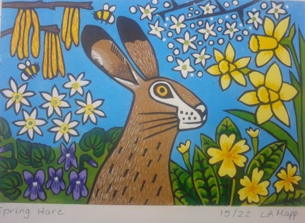 Rockhen Linocut Artist