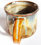 Blue and Brown Glazed Mug - Hand Thrown Stoneware Ceramic Mug  - Image 4