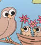 Bird and Nest of Chicks Card - thank you or birthday card for mum,  Q-MBN - Image 4