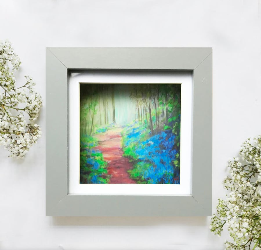Miniature Framed Print - Walk in the Woods in Springtime