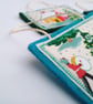 Christmas Decoration - Nostalgic Winter Scene hanging felt and fabric ornament - Image 3